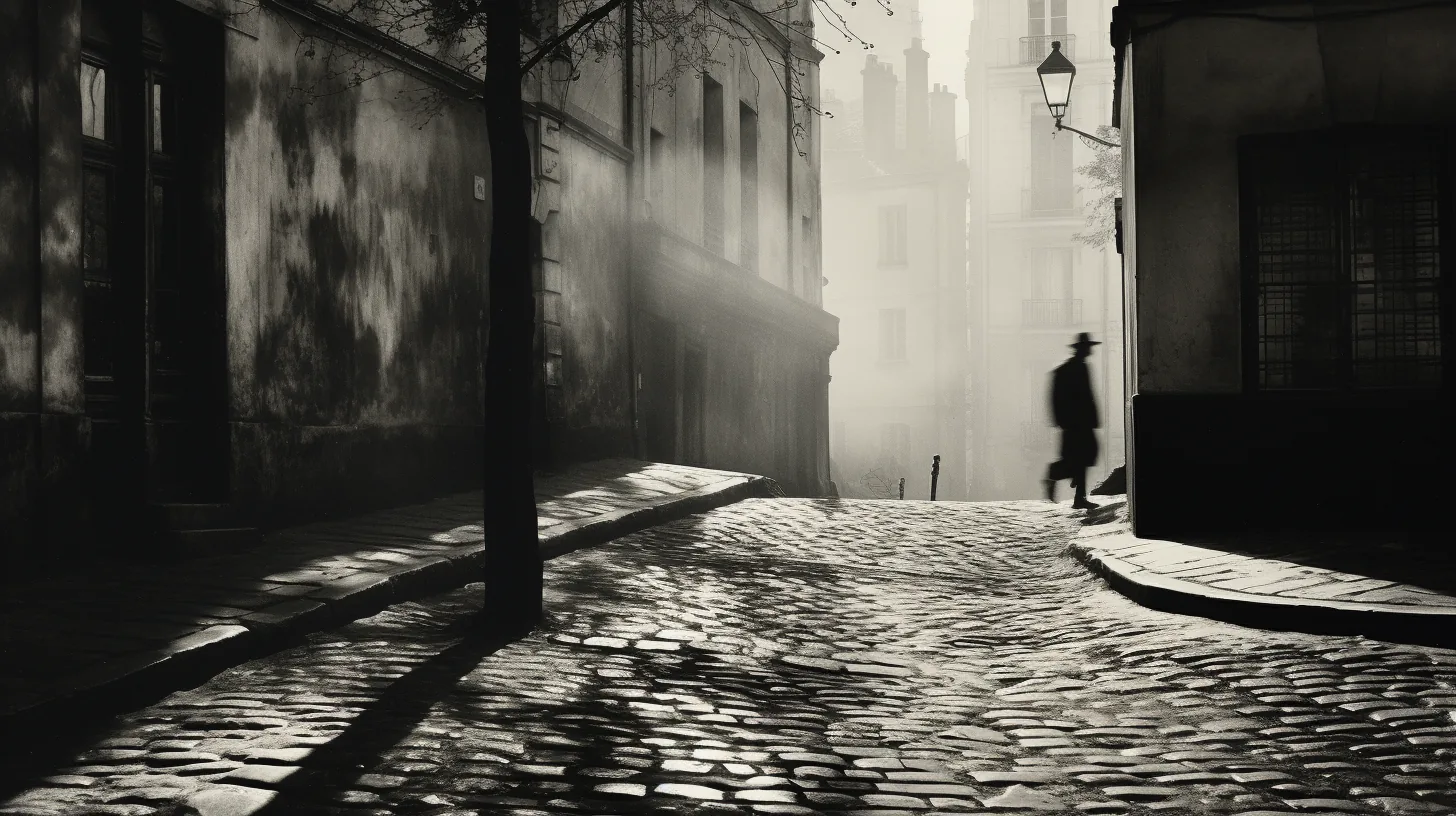 Never Fear Paris — moody cobblestone alley in 1920s Paris